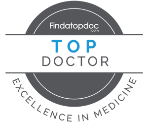 America's Top Doctor award badge — excellence in medicine